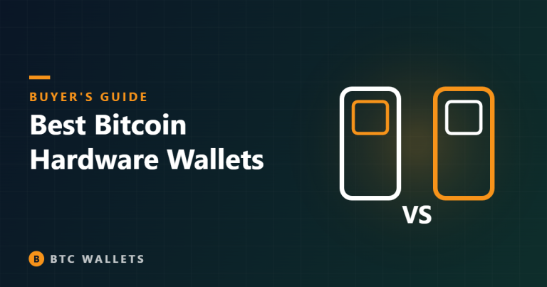 Illustration of two hardware wallets compared side by side