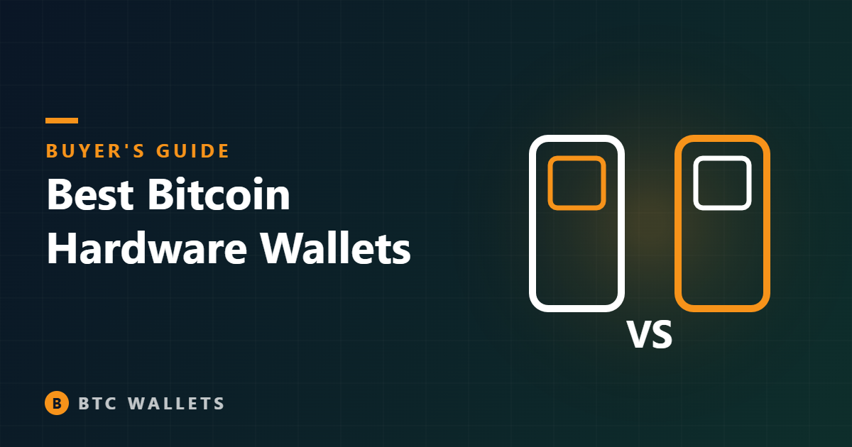 Illustration of two hardware wallets compared side by side