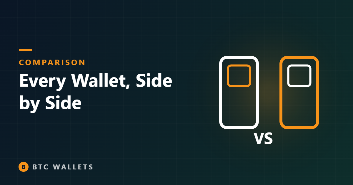 Hardware wallet comparison illustration