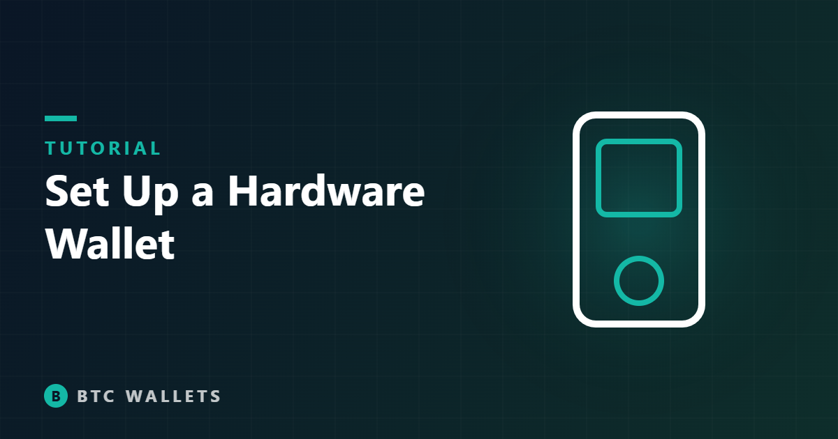 Hardware wallet illustration for setup tutorial