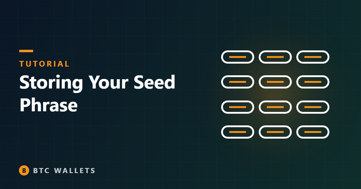 Grid of twelve seed words illustration