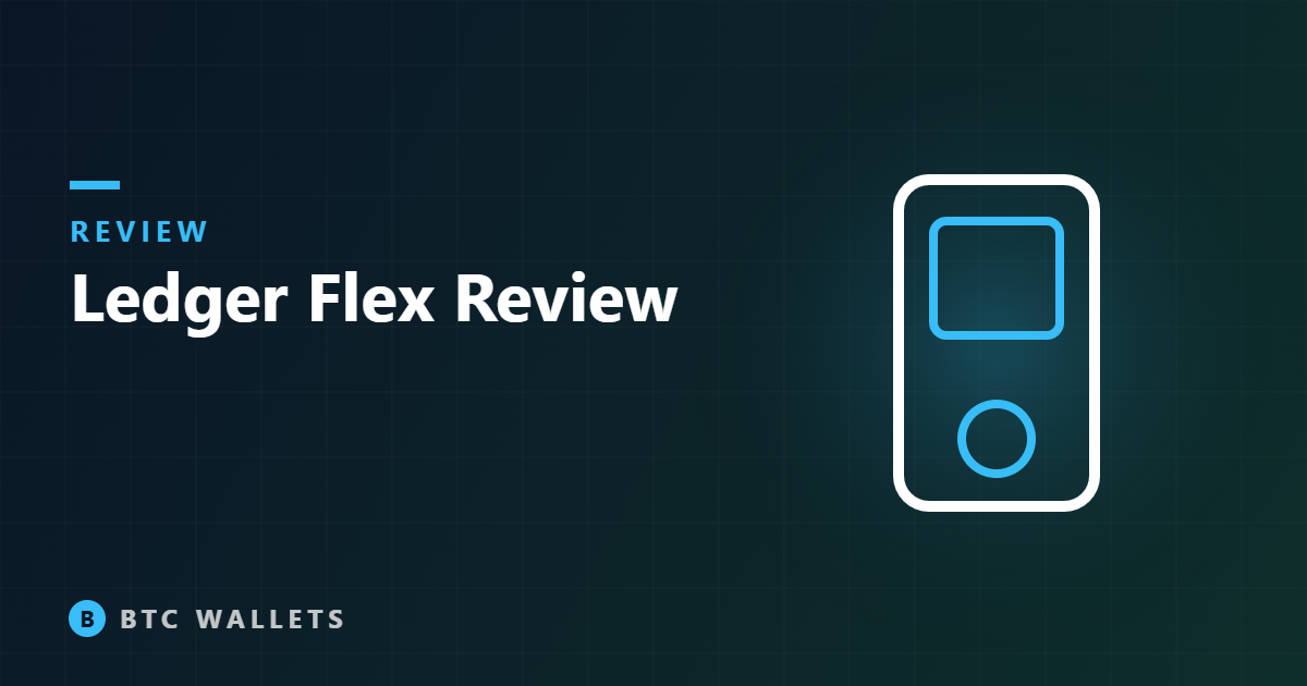 Stylized illustration of the Ledger Flex hardware wallet