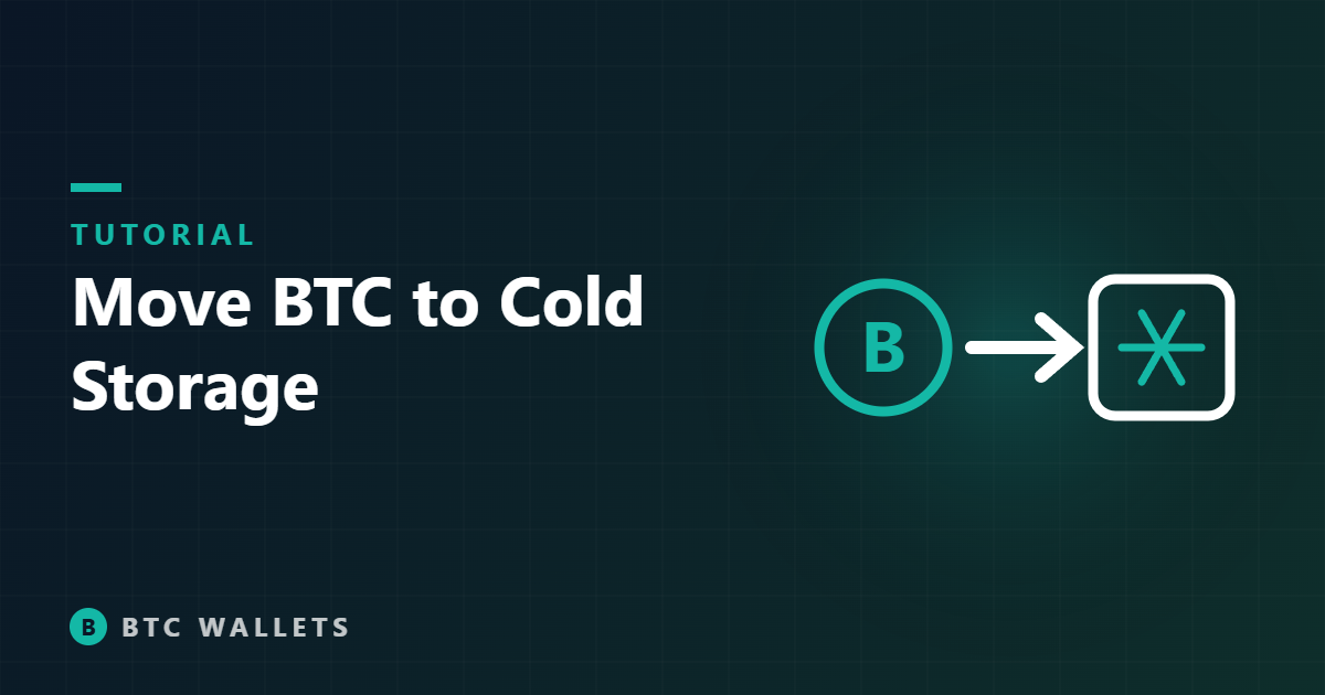 Bitcoin moving into cold storage illustration