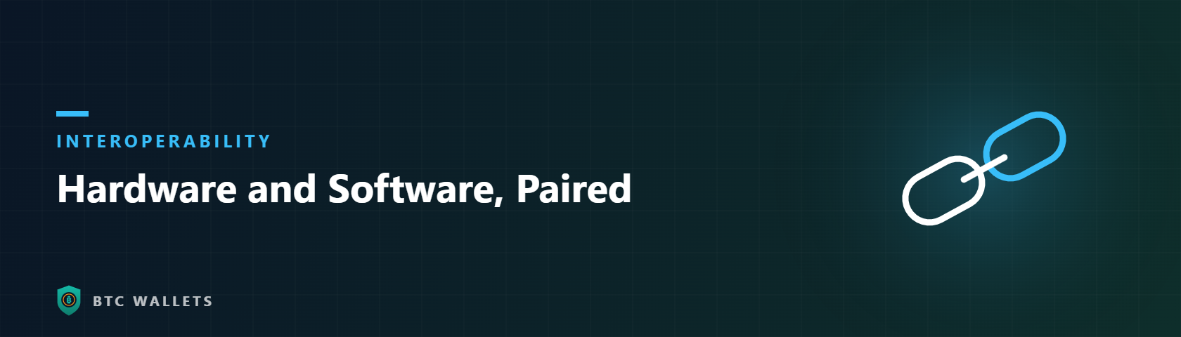 Linked rings representing wallet compatibility